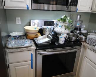 We do have some kitchen items as well, not so much, but some, and all of it is priced to find a new home