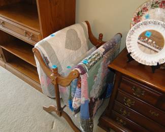Quilts and quilt rack