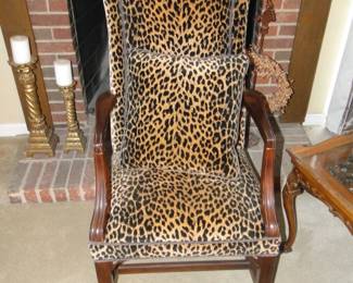 Animal print chair