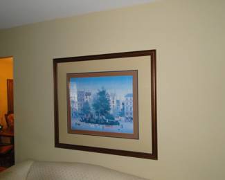 Framed Americana artwork