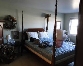 Large four poster bed