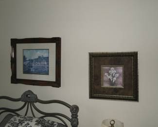 Very nice framed wall art, especially the one on the left