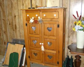 Jelly cupboard, and pie safe too, solid wood and just look at the plain beautiful design