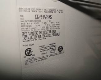 This is the information regarding the upright freezer.  And now you know, because knowledge is power