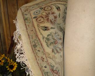 The large area rug with the most intricate detailing