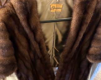 Three mink capes
