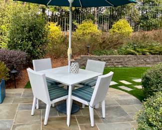Table and chairs with Umbrella