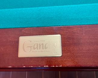 Gandy Pool Table-- We will sell this ONE item prior to the start of the sale due to requirements to schedule professional movers.  Contact us for details. 