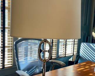 Ralph Lauren Equestrian Link Chrome Table Lamp.