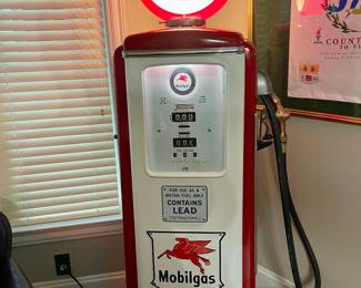 Restored Mobilgas Pump purchased at Red Baron