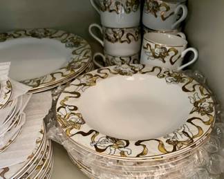 Porcelain Dinnerware cherub motif