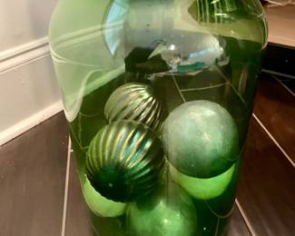 Large green vase