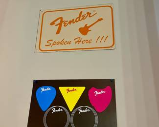 Various Signage for Fender