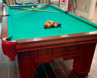 Gandy Pool Table-- We will sell this ONE item prior to the start of the sale due to requirements to schedule professional movers.  Contact us for details. 