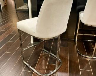 Restoration Hardware set of 4 Emery Curved back Counter Stools, like new