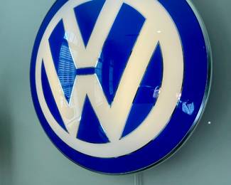 VW lighted large wall sign