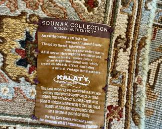 Asara Soumak Rug by Kalaty: Elevate your space with the enchanting beauty of this handcrafted Soumak runner, where tradition meets contemporary style. Woven with utmost care, this exquisite piece showcases intricate patterns and vibrant colors that effortlessly elevate any room, from hallways to dining areas. 