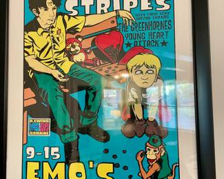 White Stripes Concert Poster 2001 Jermaine Rogers Brian Ewing Signed and Numbered