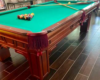 Gandy Pool Table-- We will sell this ONE item prior to the start of the sale due to requirements to schedule professional movers.  Contact us for details. 