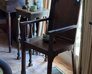 Circa 1890 oak parsons chair