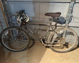 Vintage black bike by Trek
