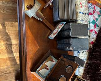 Victorian desktop Graphoscope, stereoscope, sterling viewer