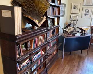 Barrister bookcases by Globe Wermicke, antique books