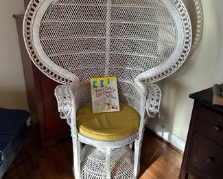 circa 1960’s wicker peacock chair