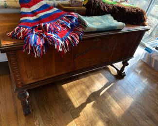 Circa 1914 Jacobean cedar chest