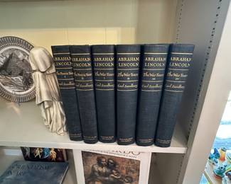 Six volumes of Abraham Lincoln by Carl Sandberg