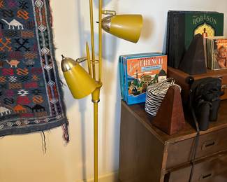 Circa 1968 yellow atomic floor lamp
