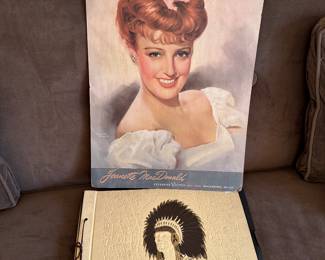 Jeanette MacDonald fan club photo  album and portrait.  