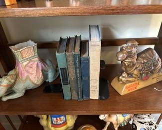 camels of various types and sizes, antique books