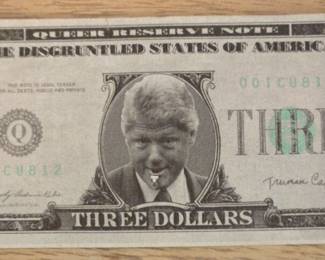Bill Clinton $3 bill 