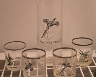 Barware glasses and pitcher