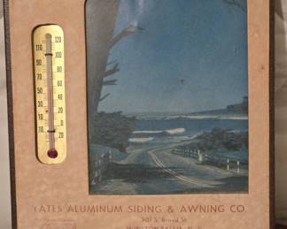 Vintage local advertising thermometer 