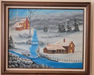 Winter Scene painting 