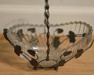 Glass and metal basket 