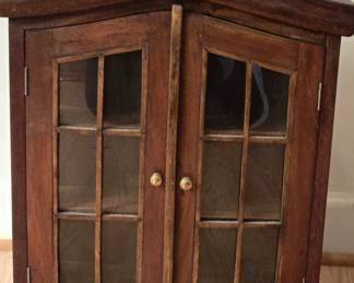 Solid wood Table top curio shelf 