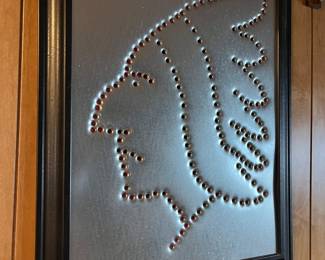 native american indian bullet hole profile art