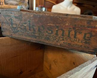 wooden lakeshire process cheese swiss american blend five pound box new york borden sales