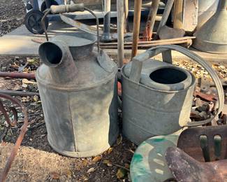 galvanized watering cans