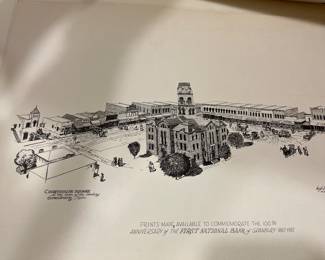 Granbury Texas Square drawing