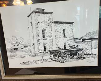 Granbury Texas old city jail drawing