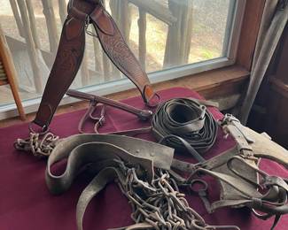 antique vintage horse tack