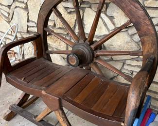 wagon wheel bench