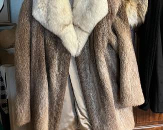 beaver coat with fox collar