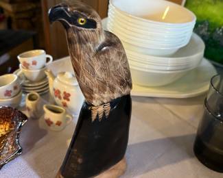 carved falcon eagle