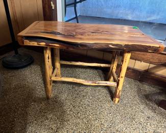 cedar side table