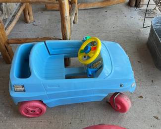 plastic toy peddle car